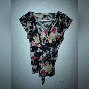 Forever21 sheer floral blouse